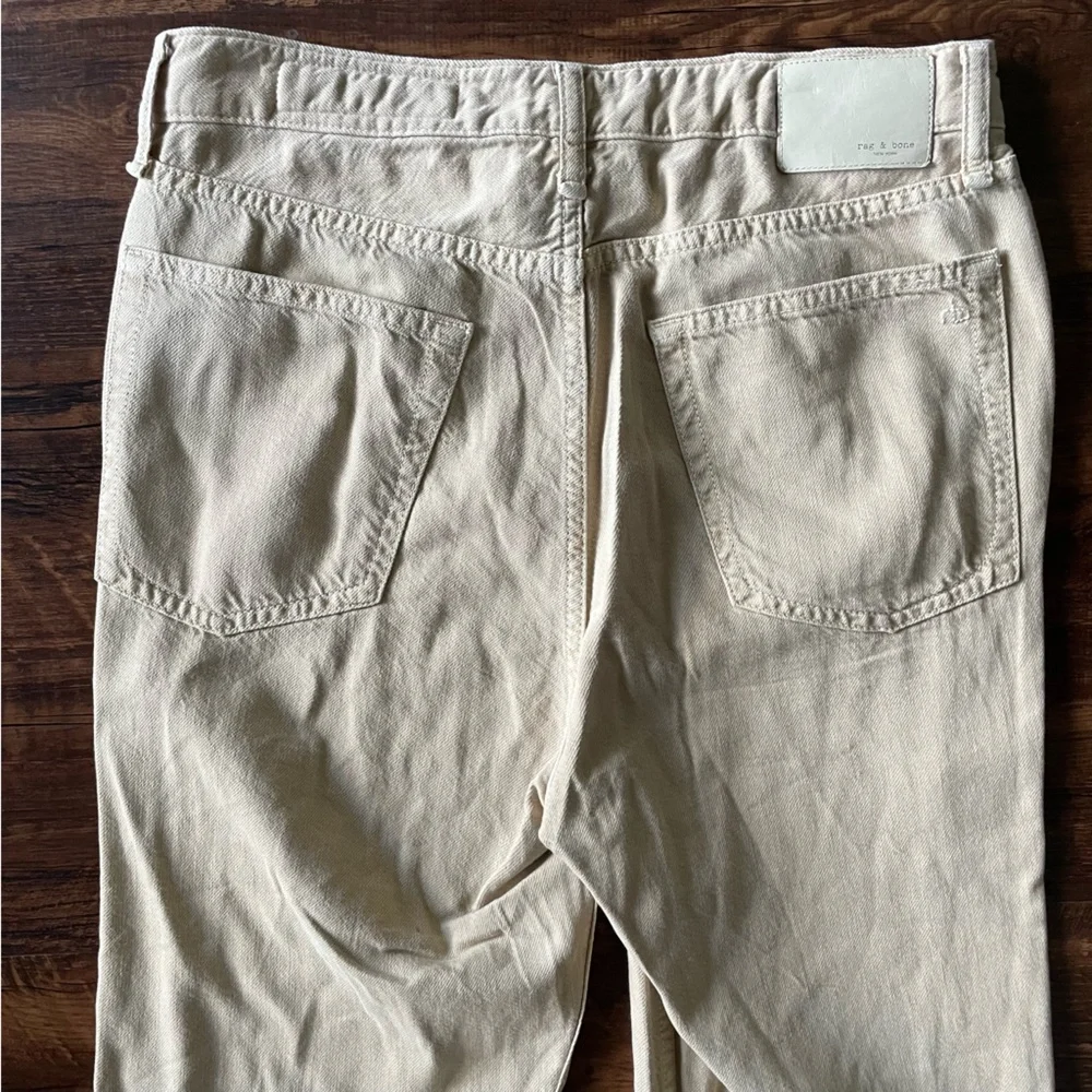 RAG & BONE Featherweight Logan Wide-Leg Jean in Beige- women’s 28” - Picture 8 of 10